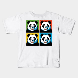 Pop Grin Panda - Funny Panda Art Kids T-Shirt